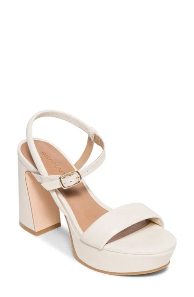 Bernardo Ventura Ankle Strap Platform Sandal In Eggshell