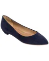 Bernardo Suede Point-toe Ballerina Flats