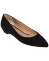 Bernardo Suede Point-toe Ballerina Flats In Black