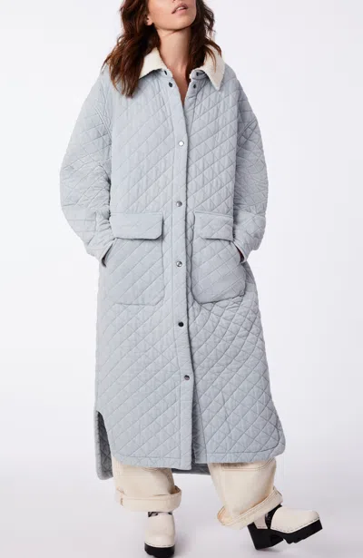 Bernardo Full Length Quilted Jacket In Multi