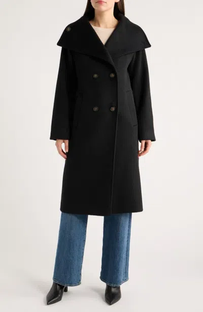 Bernardo Funnel Neck Coat In Blue