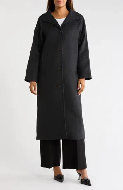 Bernardo Funnel Neck Coat In Charcoal