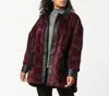 Bernardo Fur Shacket In Red