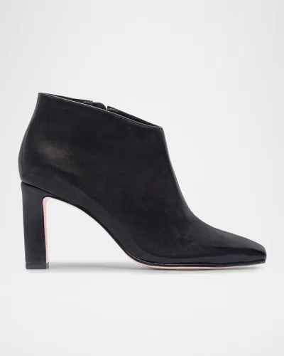 BERNARDO GARDEN LEATHER ANKLE BOOTIES