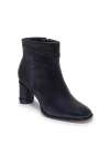 Bernardo Gene Whipstitched Leather Ankle Boots In Black