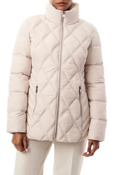 Bernardo Glam Quilted Insulated Puffer Jacket In Eggshell