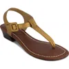 Bernardo Goya T-strap Sandal In Brown