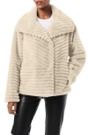 Bernardo Grooved Faux Fur Jacket In Multi