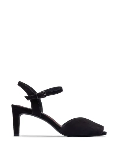 Bernardo Hartley Buckle-fastening Square-toe Sandals In Black