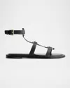 Bernardo Hera Sandals In Black Antique Calf