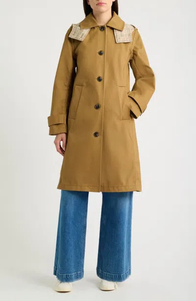 Bernardo Heritage Long Raincoat In Brown