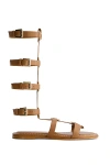 Bernardo Hero Leather Tall Gladiator Sandals In Brown