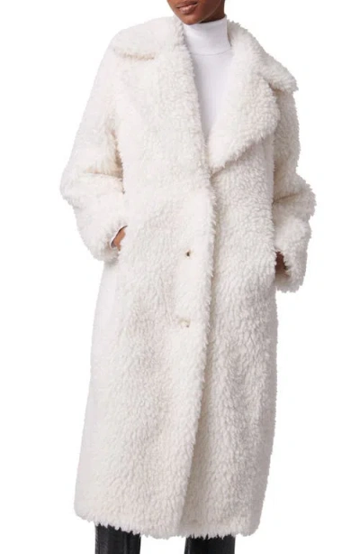 Bernardo High Pile Fleece Coat In White
