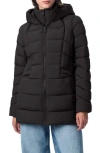 Bernardo Hooded Puffer Jacket With Bib In Black