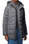 Bernardo Hooded Puffer Jacket With Bib In Urban Grey