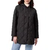 Bernardo Hooded Quilted Liner Jacket In Black