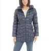 Bernardo Hooded Qulited Puffer Coat In Blue In Blue