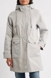 Bernardo Hooded Raincoat In Gray