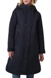 Bernardo Hooded Raincoat With Removable Hooded Bib In Deep Ocean