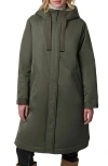 Bernardo Hooded Raincoat With Removable Hooded Bib In Dusty Olive/ Sage