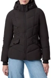 Bernardo Hooded Recycled Polyester Puffer Jacket In Black