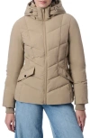 Bernardo Hooded Recycled Polyester Puffer Jacket In Moon Rock