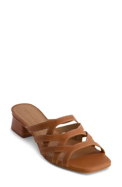Bernardo Jacin Low Block Heel Sandal In Brown