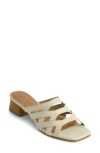 Bernardo Jacin Low Block Heel Sandal In White