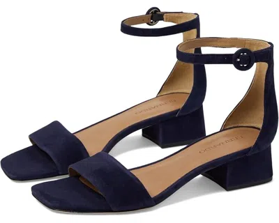 Bernardo Jalena Sandal Womens 9.5 Dark Navy Suede Ankle Strap Block Heel Zpo1898 In Blue