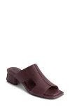 Bernardo Jewel Low Block Heel Sandal In Burgundy