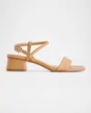 Bernardo Josei Leather Ankle-strap Sandals In Dune Glove Leather