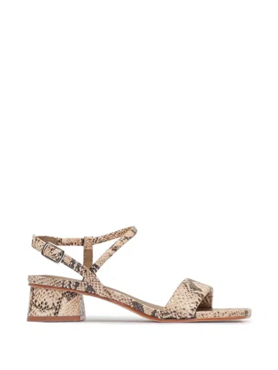 Bernardo Josei Snakeskin-effect Sandals In Pink