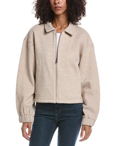 Bernardo Knit Fleece Jacket In Heathtaupe