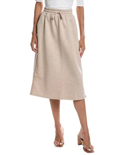 Bernardo Knit Fleece Skirt In Brown