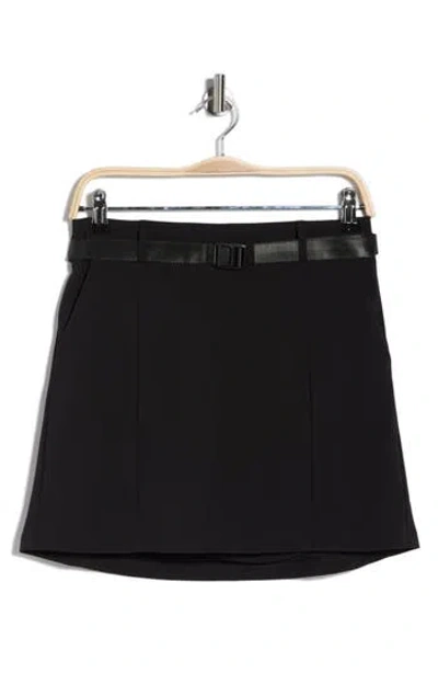 Bernardo Knit Gabardine Skort In Black