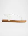 Bernardo Leather Ankle-strap Thong Sandals In Yellow