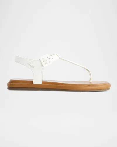 Bernardo Leather Ankle-strap Thong Sandals In Yellow