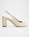 Bernardo Footwear Adell Peep Toe Slingback In White