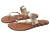 Bernardo Leia Leather Flat Sandal In Silver