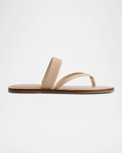 Bernardo Leia Flat Thong Sandals In Blush Antique Calf