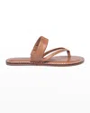 Bernardo Leia Flat Thong Sandals In Midnight Antique Calf