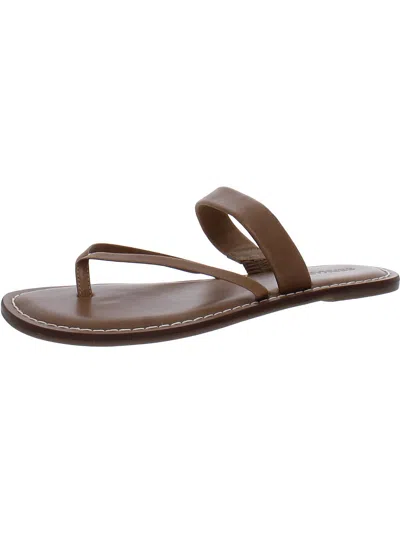 Bernardo Leia Womens Leather Slide Sandals In Brown