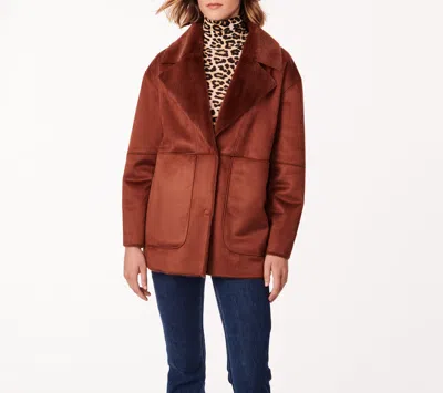 Bernardo Women's Faux Shearling Jacket In Ginger