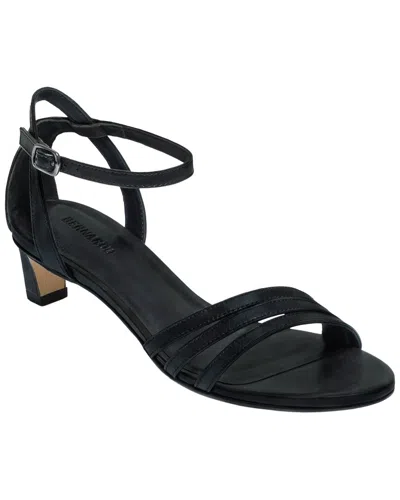 Bernardo Lima Leather Low Heel Sandal In Black