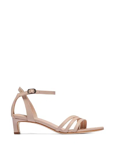 Bernardo 40mm Lima Leather Ankle-strap Kitten-heel Sandals In Pink