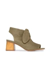 Bernardo Lizzie Suede Knot Zip Sandals In Beige
