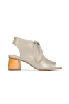 Bernardo Women's Lizzie Metallic Suede Sandal Booties In Yellow