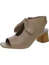 BERNARDO LIZZIE WOMENS LEATHER SQUARE TOE BLOCK HEELS