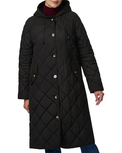 Bernardo Long Puffer Coat In Black