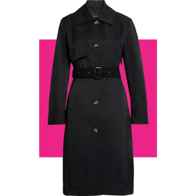 Bernardo Long Trench Coat In Black